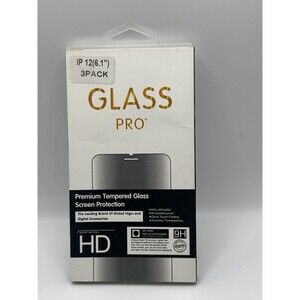 Glass Pro+ 3-Pack Tempered Glass Screen Protector for iPhone 12/12 Pro (6.1")
